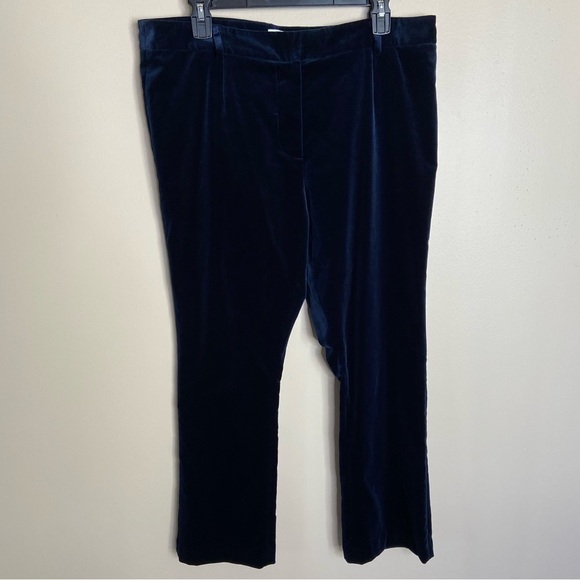 Frame Denim Velvet Le Crop Mini Boot Hi Rise Trousers Pants Dark Navy size 32 - Picture 4 of 7